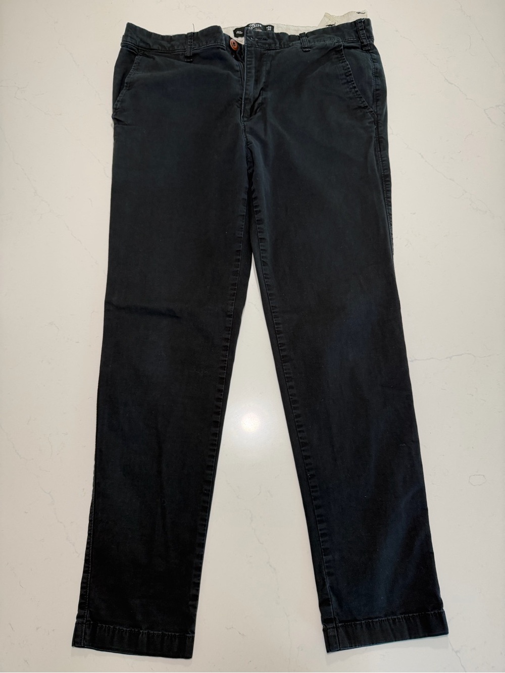 Hollister Men’s Skinny Chino Pants 34x32 Black Epic Flex
